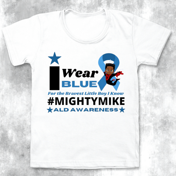 Mighty Mike Strong T-Shirt - YOUTH unisex short sleeve white crew 100% cotton with custom design
